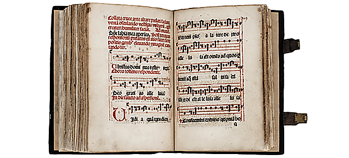 Spev na Veľkonočnú nedeľu v notovanej inkunábule z roku 1498  zo SNM – Hudobného múzea
